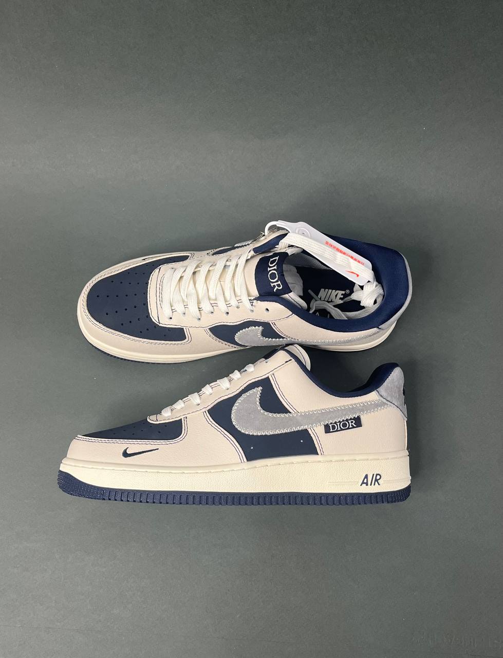 کتونی نایک ایرفورس 1 لو دیور آبی NIKE AIR FORCE 1 LOW DIOR BLUE