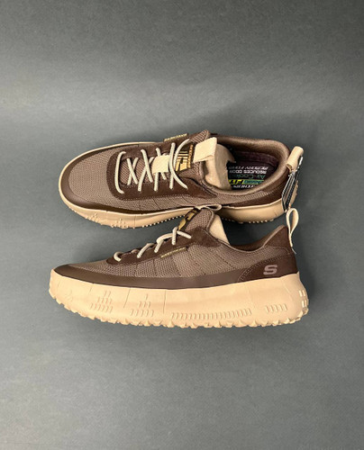 کفش پیادهروی مردانه اسکچرز Skechers Revo-Kelce 210903/DKTP قهوهای | Air-Cooled Memory Foam